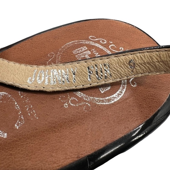 Jeffrey Campbell Johnny Fur Leopard Print Flat T-Strap Sandals Size 8 Women's - Picture 4 of 9